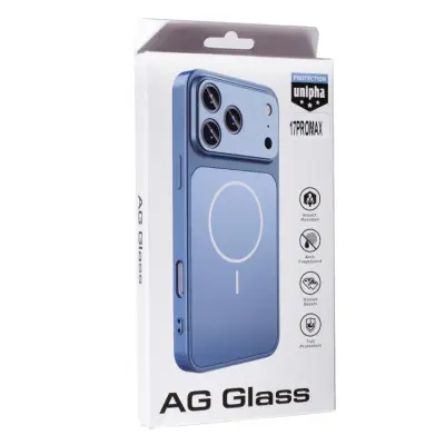 Чехол Накладка AG-Class Lens MagSafe iPhone 17 Pro Max Темно-синяя