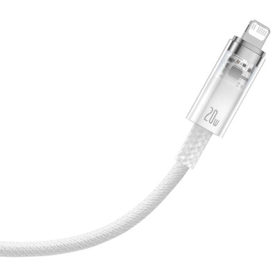 Кабель дата Baseus Explorer Type-C to Lightning 20W 1м Белый