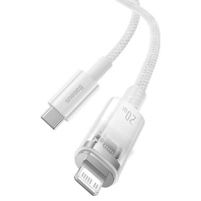 Кабель дата Baseus Explorer Type-C to Lightning 20W 1м Белый