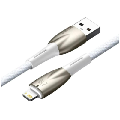 Кабель дата Baseus Glimmer USB Type A - Lightning 1м Білий