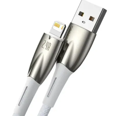 Кабель дата Baseus Glimmer USB Type A - Lightning  1м Белый