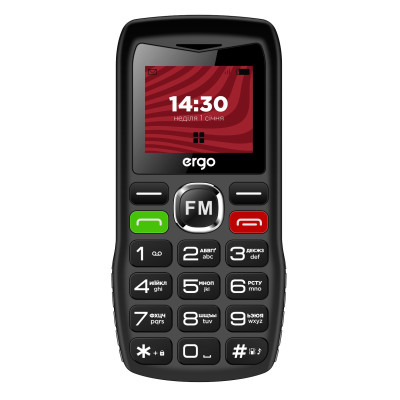 Мобільний телефон Ergo R182 Dual Sim Black, чорний