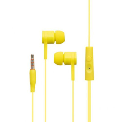 Провідні вакуумні навушники-гарнітура Celebrat SKY-1 Yellow, желтый