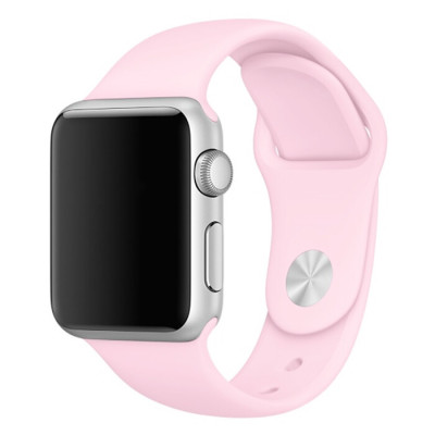 Ремінець Apple Watch 38мм Силікон Світло-рожевий