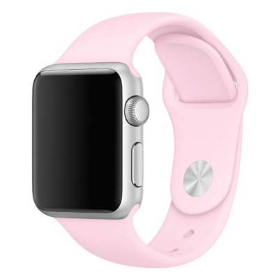 Ремешок Apple Watch 38мм Силикон Светло-розовый