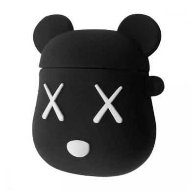 Чехол для наушников AirPods 1/2 Toys  Cat Black Черный кот