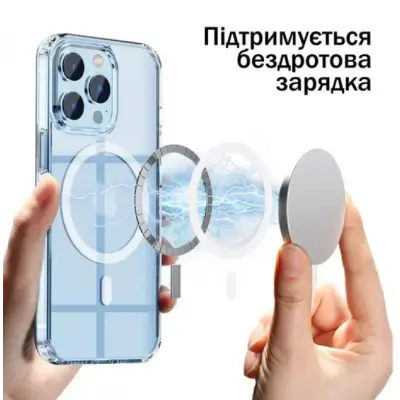 Чехол накладка Comely MagSafe iPhone 15 Pro Max Прозрачная