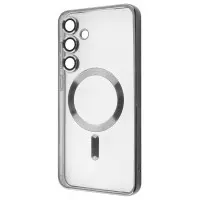 Накладка WAVE Metal MagSafe Samsung S25 FE (S731) Серебряная