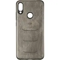 Чехол накладка Leather Prime Samsung A307/A505 (A30s/A50) Серая