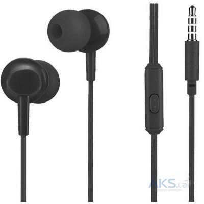 Провідні вакуумні навушники-гарнітура Hoco M14 Initial Sound Universal Earphones Black, чорний