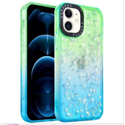 Чехол накладка Shiny-S Xiaomi Redmi 9C/10A  Зеленая/Синяя