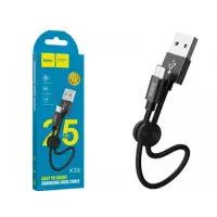 Кабель дата короткий Hoco X35 microUSB 0.25м Чёрный