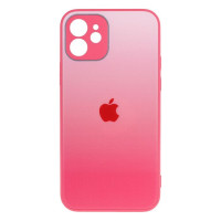 Чохол накладка Glass Logo Matte Gradient iPhone 12 Червона (M) Чохол накладка Glass Logo Matte Gradient iPhone 12 Червона (M)
