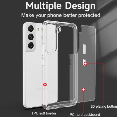 Чехол накладка Metal Buttons 2.0mm Samsung S711 (S23 FE) Прозрачная