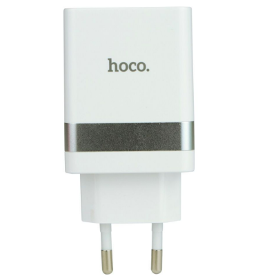 Мережевий зарядний пристрій Hoco N21 Pro 1PD+2USB 30W + Кабель Type-C to Lightning White, Білий