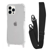 Чехол накладка STRAP Clear iPhone 15 Pro Max Черная