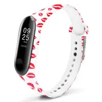 Ремінець Принт Mi Band 5 Губи/Білий