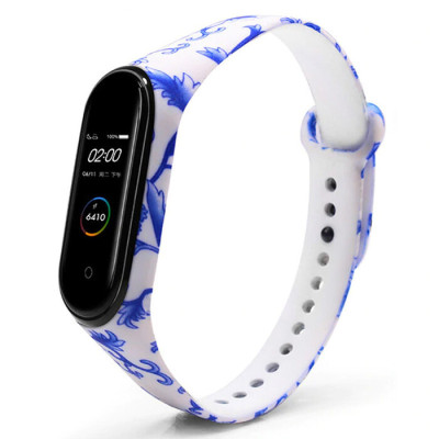 Ремінець Принт Mi Band 5 Синій Візерунок