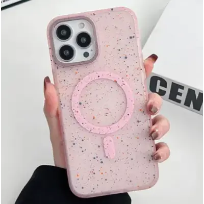 Чехол накладка GROSH MagSafe iPhone 13 Розовая