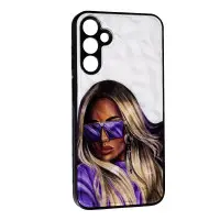 Чехол накладка Prisma Ladies Samsung A155 (A15) Фиолетовые очки