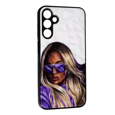 Чехол накладка Prisma Ladies Samsung A155 (A15) Фиолетовые очки