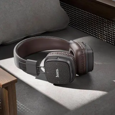 Беспроводные наушники Bluetooth Hoco W56 Black, Коричневые Беспроводные наушники Bluetooth Hoco W56 Black, Коричневые