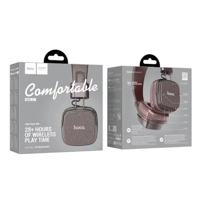 Беспроводные наушники Bluetooth Hoco W56 Black, Коричневые Беспроводные наушники Bluetooth Hoco W56 Black, Коричневые