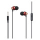 Проводные вакуумные наушники-гарнитура XO EP15 Red, красный