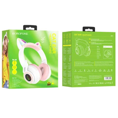 Безпровідні навушники Borofone BO18 Cat White, Білі Безпровідні навушники Borofone BO18 Cat White, Білі