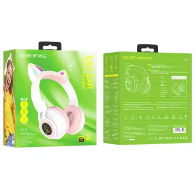 Беспроводные наушники Borofone BO18 Cat White, Белые