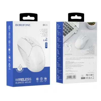 Бездротова миша BT Borofone BG5 White, Біла