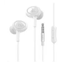 Провідні вакуумні навушники-гарнітура Hoco M3 Білі Провідні вакуумні навушники-гарнітура Hoco M3 Білі