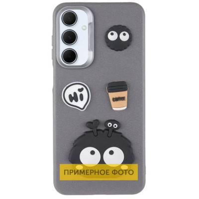 Чехол накладка Leather Toys Xiaomi Redmi Note 13 4G Monster Серая