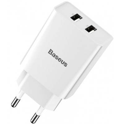 Сетевое зарядное устройство Baseus Speed Mini Dual U 10.5W Белый