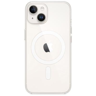 Чехол Накладка Clear Case MagSafe iPhone 14 Прозрачная