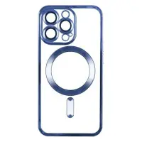 Чехол Накладка Metal Matte MagSafe iPhone 13 Pro Blue Titanium