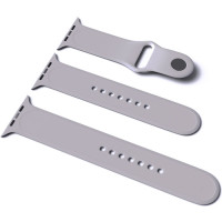 Ремінець Apple Watch 38мм Силікон 2од. Сірий/ Mist Blue Ремінець Apple Watch 38мм Силікон 2од. Сірий/ Mist Blue