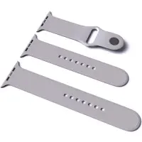 Ремешок Apple Watch 38мм Силикон 2ед. Серый/ Mist Blue