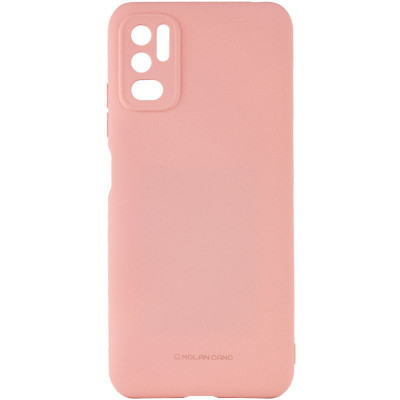 Чехол накладка Molan Smooth Xiaomi Redmi Note 10 5G/Poco M3 pro Розовая