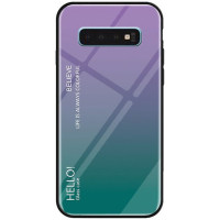 Накладка Glass Gradient HELLO Samsung G975 (S10+) Фиолетовая Накладка Glass Gradient HELLO Samsung G975 (S10+) Фиолетовая