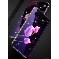 Чехол накладка Glass Fantasy Samsung G975 (S10+) Тюльпаны