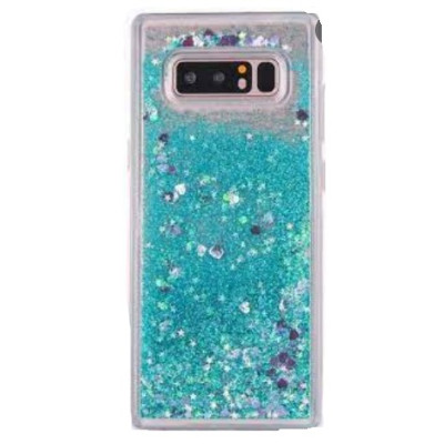 Накладка Liquid Серця Samsung N960 (Note 9) Бирюзовая