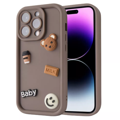 Чохол накладка Pretty Things iPhone 13 Pro Коричнева/Baby