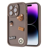 Чохол накладка Pretty Things iPhone 13 Коричнева/Baby