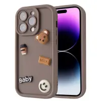 Чохол накладка Pretty Things iPhone 13 Коричнева/Baby