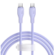 Кабель дата Baseus Pudding Type-C to Type-C 100w 1.2м Фіолетовий