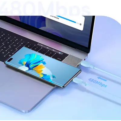 Кабель дата Baseus Pudding Type-C to Type-C 100w 1.2м Фіолетовий