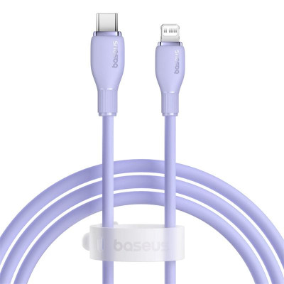 Кабель дата Baseus Pudding Type-C to Lightning 2.4A 1.2м Фіолетовий