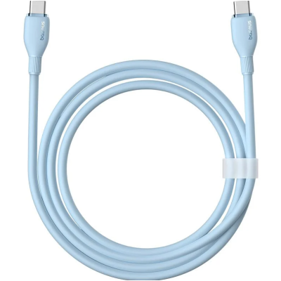 Кабель дата Baseus Pudding Type-C to Type-C 100w 1.2м Синій