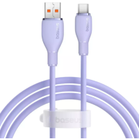 Кабель дата Baseus Pudding USB-A - Type-C 100W 1.2м Фіолетовий Кабель дата Baseus Pudding USB-A - Type-C 100W 1.2м Фіолетовий